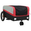 vidaXL Vozík za bicykel, čierno červený 30 kg, železo