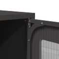 vidaXL Highboard Black 68x39x123 cm Oceľ
