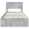 vidaXL Rám postele Betónovo sivá 100 x 200 cm Kompozitné drevo