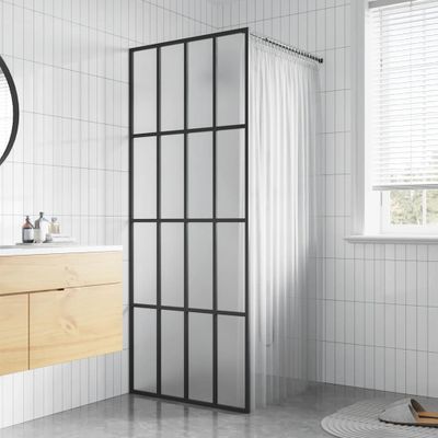 vidaXL Sprchová zástena walk-in, matné tvrdené sklo 90x195 cm