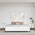 vidaXL Rám postele s matracmi Čistá biela 200 x 200 cm látka