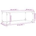 vidaXL Konferenčný stolík dub sonoma 102x50x40cm sprac. drevo a železo