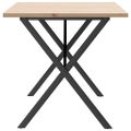 vidaXL Jedálenský stolík v tvare X 140x80x75,5 cm borovica a oceľ