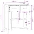 vidaXL Komoda biela 62x38x75 cm spracované drevo