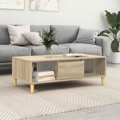 vidaXL Konferenčný stolík Sonoma dub 102 x 55 x 35 cm Kompozitné drevo