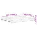 vidaXL Penový matrac biely 140x220 cm tvrdosť H2 H3