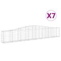 vidaXL Oblúkový gabionový kôš 7 ks 400x30x60/80 cm pozinkované železo