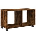 vidaXL Skrinka na kolieskach, tmavý dub 72x33x42,5cm, kompozitné drevo