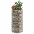 vidaXL Kruhový gabiónový stĺp pozinkovaná oceľ Ø50x100 cm