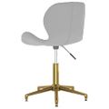 335040 vidaXL Swivel Dining Chair Light Grey Velvet