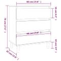 vidaXL Komoda biela 60x35x70 cm spracované drevo