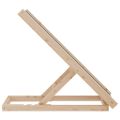 vidaXL Rampa pre psa šedá 70x35 cm jedľové masívne drevo