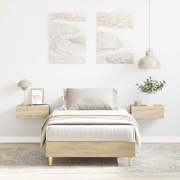 vidaXL Posteľný rám bez matraca dub sonoma 90x190 cm kompozitné drevo