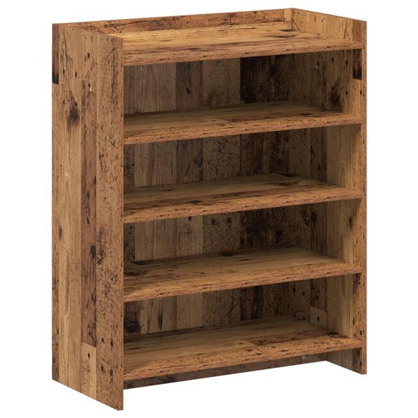 vidaXL Skriňa na topánky s úložiskom Staré drevo 73,5 x 36 x 92 cm