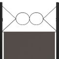 vidaXL Paraván so 4 panelmi, antracitový 160x180 cm