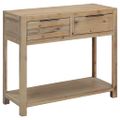 vidaXL Konzolový stolík 82x33x73 cm, akáciový masív