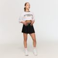 Dámske tričko Oversized Varsity White - GymBeam, veľkosť S