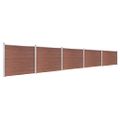 vidaXL Sada plotových panelov WPC 872x146 cm hnedá