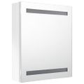 vidaXL LED kúpeľňová zrkadlová skrinka žiarivá biela 50x14x60 cm