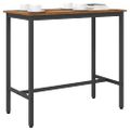 vidaXL stôl Staré drevo 100 x 50 x 90,5 cm Inžinierske drevo a oceľ