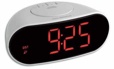 60.2505 TFA Digitálny rádiom riadený budík so svietiacimi číslicami, biely