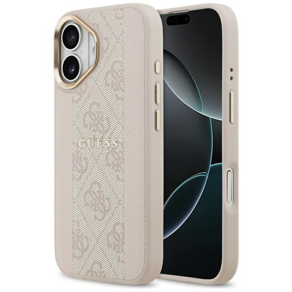 Puzdro Guess 4G Stripe MagSafe pre iPhone 17 ružové