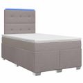 vidaXL Posteľ boxspring s matracom Sivohnedá 120 x 190 cm Látka