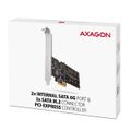 AXAGON PCES-SA4M2, PCIe řadič - 2x interní SATA 6G port + 2x SATA M.2 slot, ASM1164, SP & LP Řadič, PCIe 3.0 x2, pro 2x SATA III + 2x M.2 SSD 2230/2242/2260/2280, čipset ASMedia ASM1164, včetně low profile záslepky