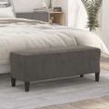 vidaXL Lavička tmavosivá 100x35x41 cm zamat