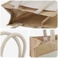 vidaXL Jutové tašky s vreckom 10 Prírodná a biela 26 x 22 x 14 cm