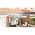 vidaXL Sklopná markíza Zelená a biela 350 x 250 cm Polyester a kov