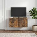 vidaXL Nástenná TV skrinka Nástenný Dymový dub 59,5 x 41 x 30 cm