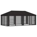 vidaXL Kryt altánku s bočnými stenami 6 x 3 m Antracitová Polyester