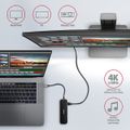 AXAGON HMC-6GL, USB 3.2 Gen 1 hub, 3x USB-A, HDMI 4k/30Hz, RJ-45 GLAN, PD 100W, kabel USB-C 20cm Dokovací stanice, USB typ C, kompatibilní s Thunderbolt 3, 1x HDMI, 3x USB 3.0, 1x USB typ C, RJ-45, Power Delivery 60W