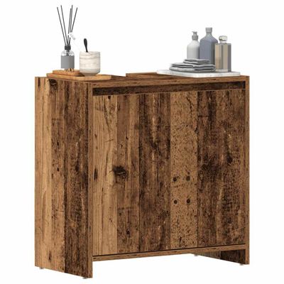 vidaXL Skrinka na umývadlo staré drevo 60x33x60 cm kompozitné drevo