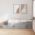 vidaXL Rám postele s úložným prostorem Sivý Sonoma 80 cm