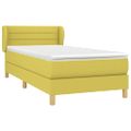 vidaXL Posteľný rám boxspring s matracom zelený 90x200 cm látka