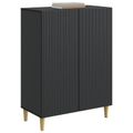 vidaXL Servírovacia skriňa Čierna 66 x 34,5 x 90 cm Kompozitné drevo