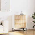vidaXL Komoda biela 60x30x75 cm kompozitné drevo