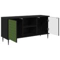 vidaXL TV skrinka GELEEN 102 x 33 x 51 cm Čierny dub Kompozitné drevo