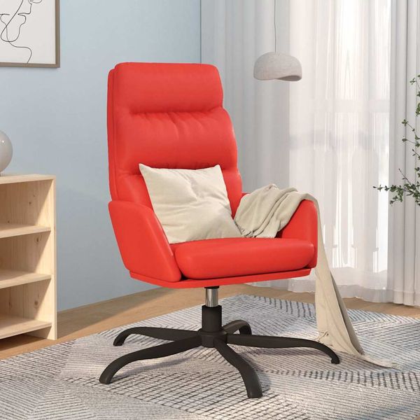 vidaXL Relaxačné kreslo červené umelá koža