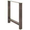 vidaXL Nohy k jedálenskému stolu, prírodná oceľ, 2 ks, 80 x (72-73) cm, oceľ
