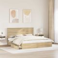 vidaXL Úložná posteľ Sonoma dub 180 x 200 cm Kompozitné drevo