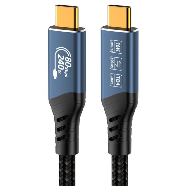 PremiumCord USB4™ Version2.0 80Gbps 16K@60Hz 240W Thunderbolt 3 a 4 kábel 1m