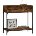 vidaXL Konzolový stolík dymový dub 75 x 34,5 x 75 cm kompozitné drevo