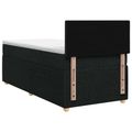 vidaXL Posteľ boxspring s matracom Čierna 100 x 200 cm Látka