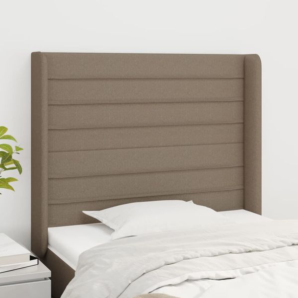 vidaXL Čelo postele so záhybmi sivohnedé 93x16x118/128 cm látka