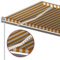 vidaXL Ručne zaťahovacia markíza s LED 5x3 m žltá a biela