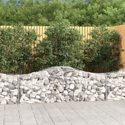 vidaXL Oblúkový gabionový kôš 10 ks 200x50x60/80 cm pozinkované železo