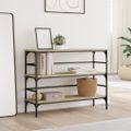 vidaXL Konzolový stolík dub sonoma 100x32x75 cm kompozitné drevo